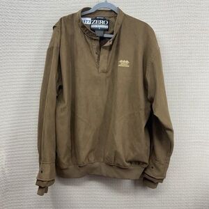 Zero Restriction Golf Outerwear Microsuede Windbreaker Jacket Men Size L